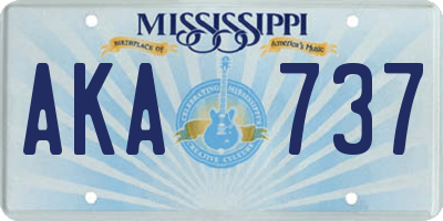 MS license plate AKA737