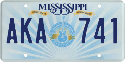 MS license plate AKA741