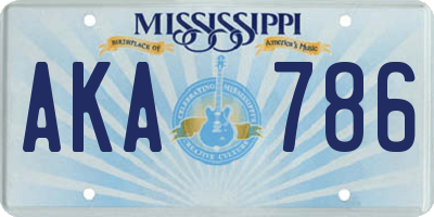 MS license plate AKA786