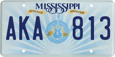 MS license plate AKA813