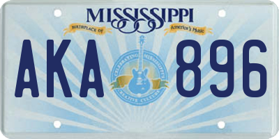 MS license plate AKA896