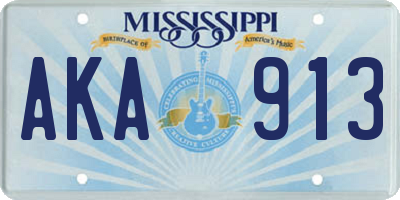 MS license plate AKA913