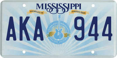 MS license plate AKA944