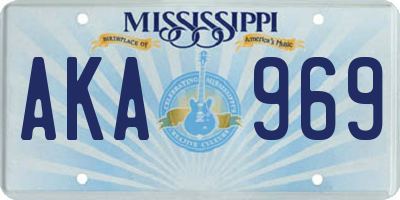 MS license plate AKA969