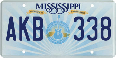 MS license plate AKB338