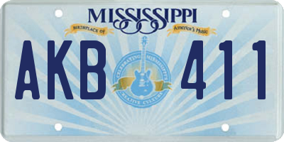 MS license plate AKB411