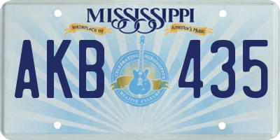 MS license plate AKB435