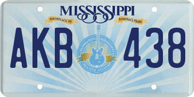 MS license plate AKB438