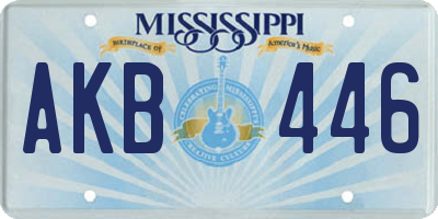 MS license plate AKB446