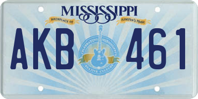 MS license plate AKB461