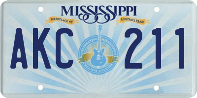 MS license plate AKC211