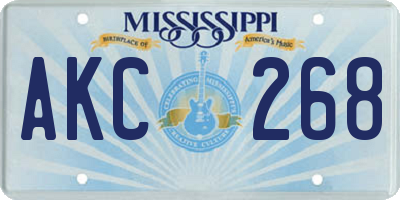 MS license plate AKC268