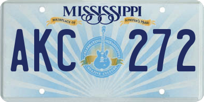 MS license plate AKC272