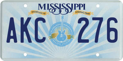 MS license plate AKC276