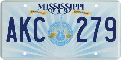 MS license plate AKC279