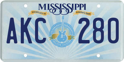 MS license plate AKC280