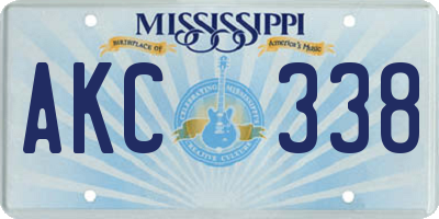 MS license plate AKC338
