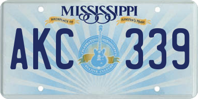 MS license plate AKC339