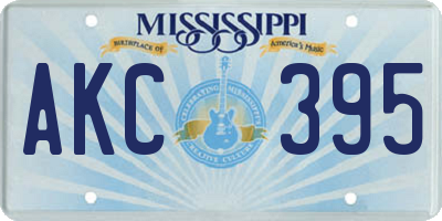 MS license plate AKC395