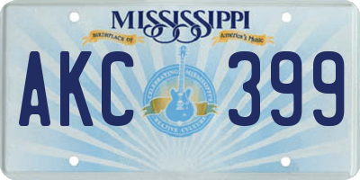 MS license plate AKC399