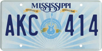 MS license plate AKC414