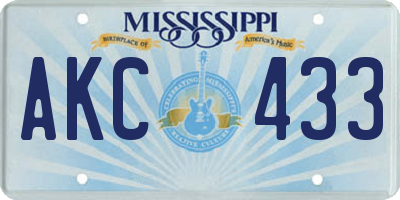 MS license plate AKC433