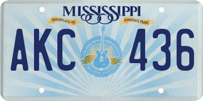 MS license plate AKC436