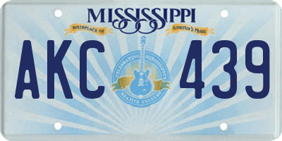 MS license plate AKC439