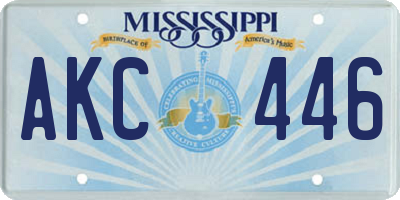MS license plate AKC446