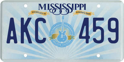 MS license plate AKC459
