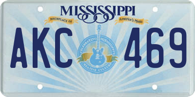 MS license plate AKC469