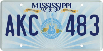 MS license plate AKC483