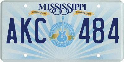 MS license plate AKC484