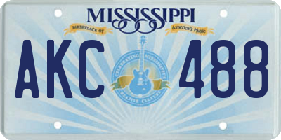 MS license plate AKC488