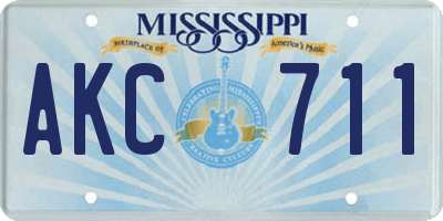 MS license plate AKC711