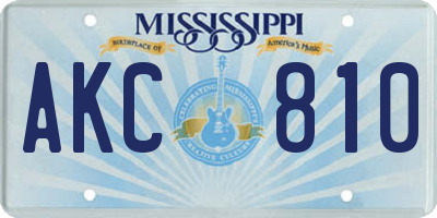 MS license plate AKC810