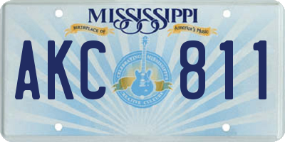 MS license plate AKC811