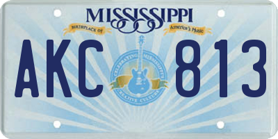 MS license plate AKC813