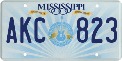 MS license plate AKC823