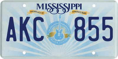 MS license plate AKC855