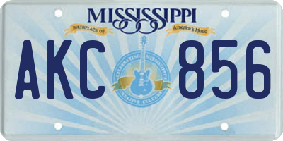 MS license plate AKC856