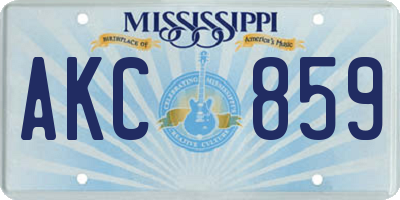 MS license plate AKC859