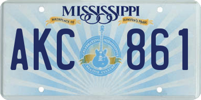 MS license plate AKC861