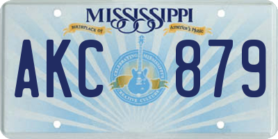 MS license plate AKC879