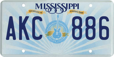 MS license plate AKC886