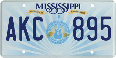 MS license plate AKC895