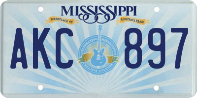 MS license plate AKC897