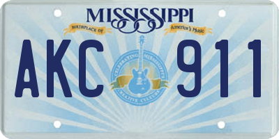 MS license plate AKC911