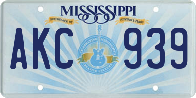 MS license plate AKC939