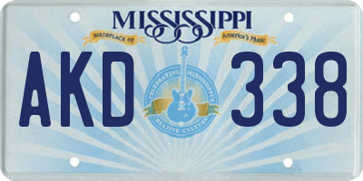 MS license plate AKD338